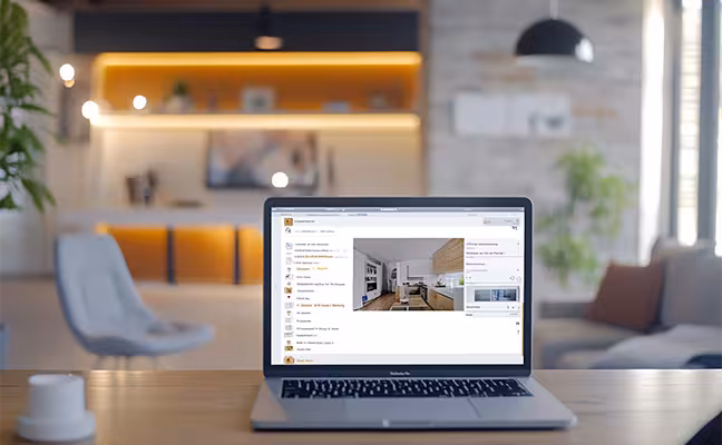 An image of a screenshot showing a lively online discussion on a renovation forum, with highlighted comments providing valuable feedback and advice to a posted renovation plan, embodying the concept of an online community built around home improvement