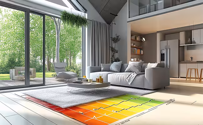 A comparison chart showcasing potential savings from a home energy audit, including reduced energy bills, enhanced home comfort, and decreased environmental impact, with visual representations of sealing air leaks, improving insulation, upgrading appliances, and optimizing heating and cooling systems